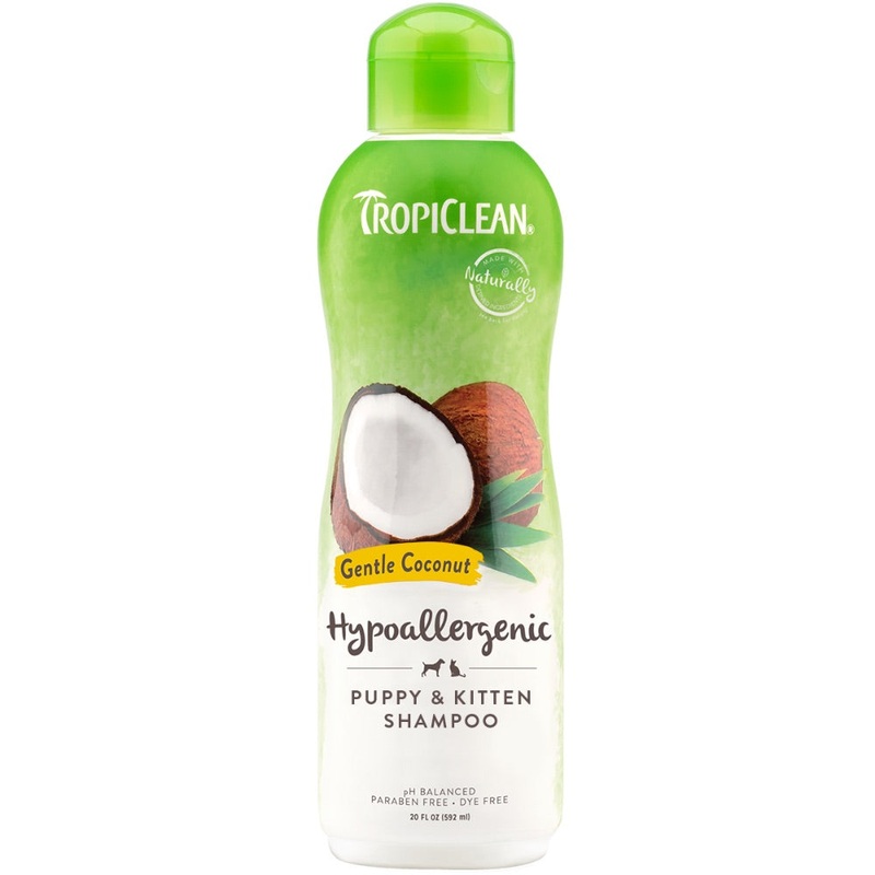 TROPICLEAN HYPO-ALLERGENIC GENTLE COCONUT PUPPY & KITTEN SHAMPOO