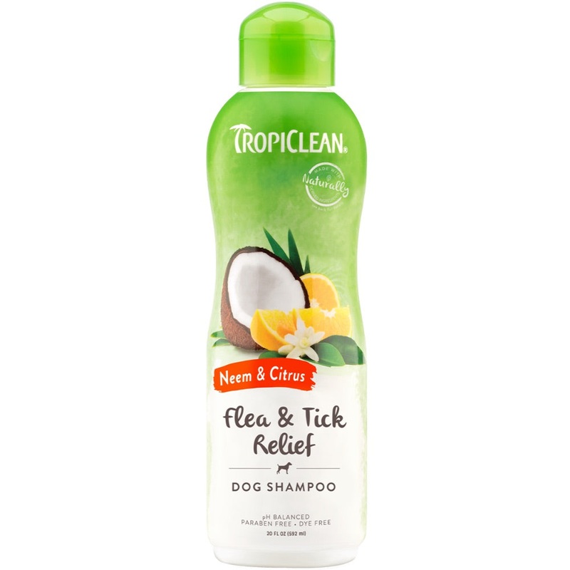 TROPICLEAN NEEM & CITRUS FLEA & TICK RELIEF DOG SHAMPOO