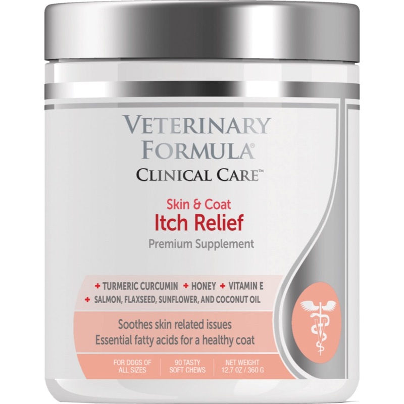 Veterinary Formula Clinical Care Premium Dog Supplement, Skin & Coat Itch Relief – 30 chews
