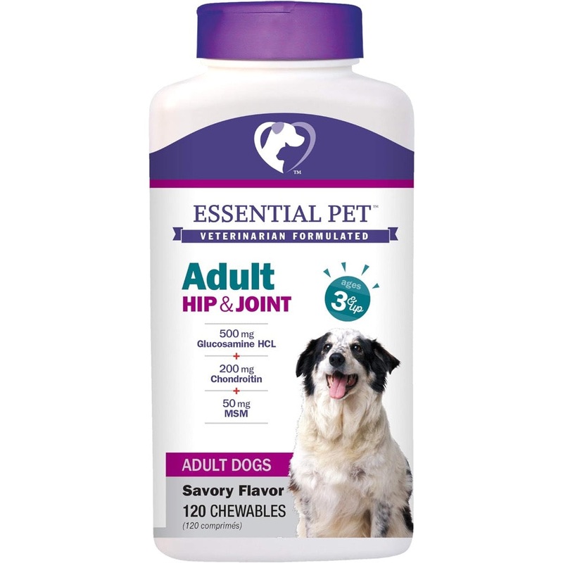 21st Century Essential Pet Hip & Joint Chewable Tablets Adult Dog Supplement, Age 3 & Up – 120 count