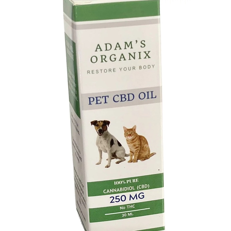 Adam’s Organix 250mg Pet CBD Oil – THC FREE