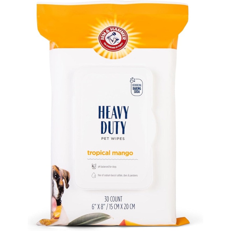 Arm & Hammer Heavy Duty Tropical Mango Pet Wipes  – 30 Count
