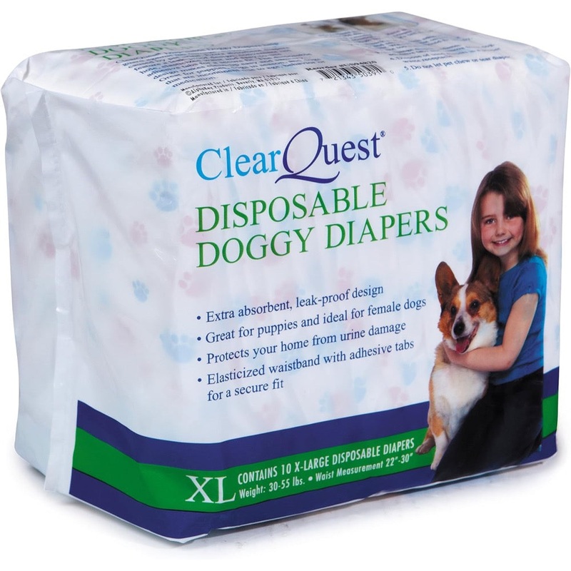 Clear Quest Disposable Doggie Diapers