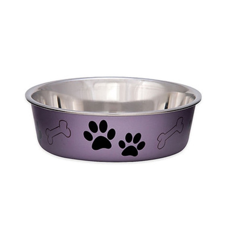 Loving Pets Bella Bowl Stainless Steel Dog Bowl – Grape