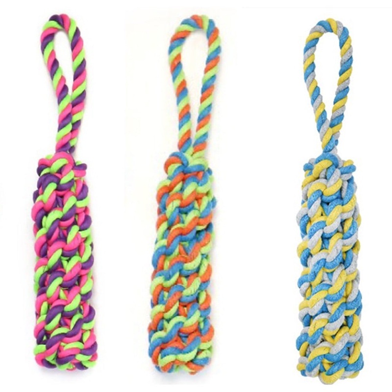Perfect Pet Rope Toss Tugger with Loop – Assorted Colors
