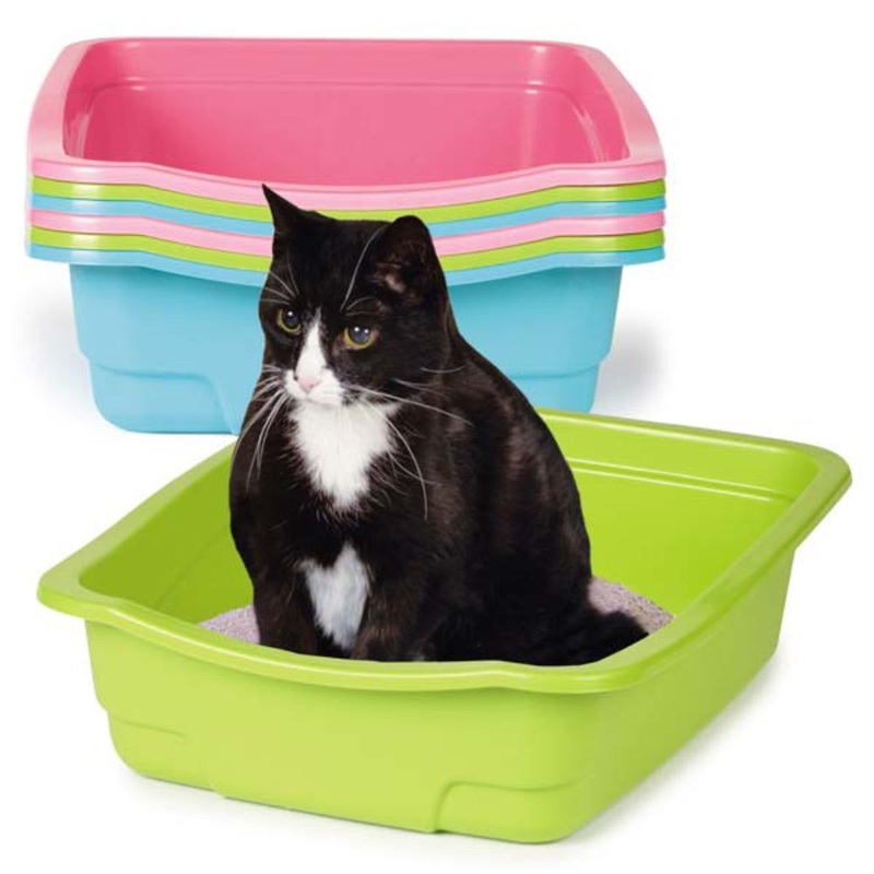 Savvy Tabby Litter Pans|Blue|Pink|Green