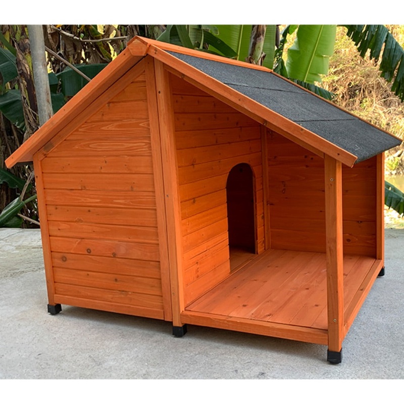 WOODEN PET HOUSE – Golden Brown with Gallery