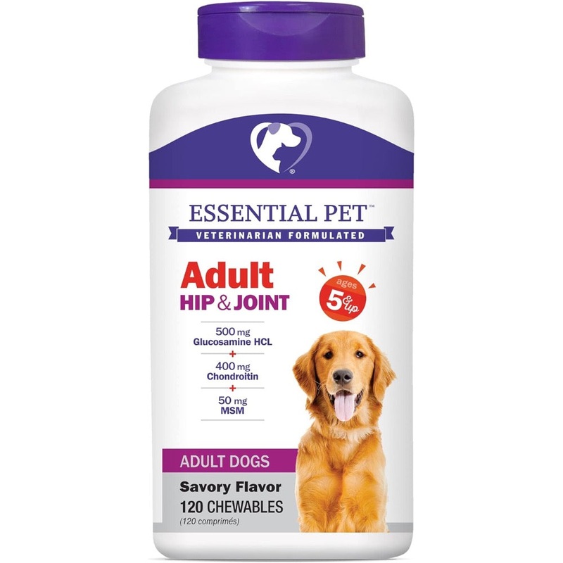 21st Century Essential Pet Adult Hip & Joint Savory Flavor Chewable Supplement for Dogs 5 years & over – 120 count