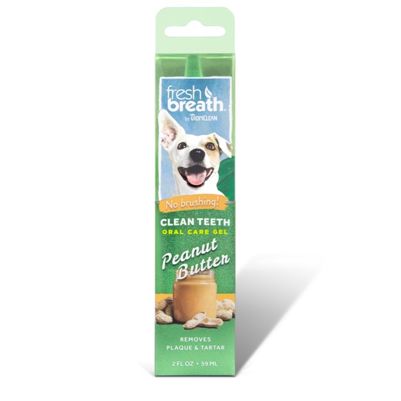 *BUY ONE GET ONE FREE* Tropiclean ORAL CARE GEL FOR DOGS WITH PEANUT BUTTER FLAVORING – Expiring End of June 2025.