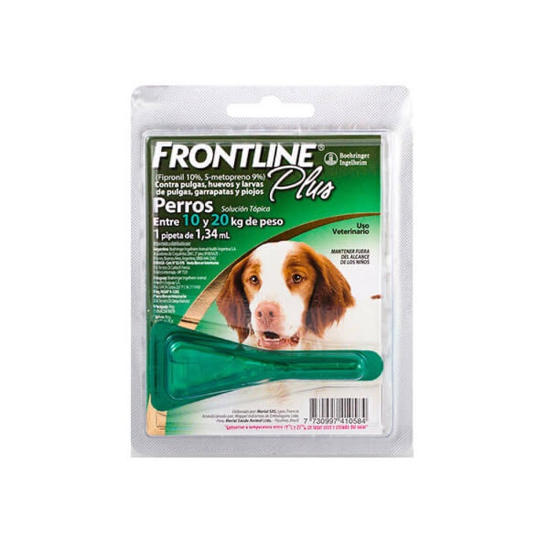 FRONTLINE Plus for Dogs Flea and Tick Treatment (Medium Dog, 10 – 20kg.) – 1 Dose