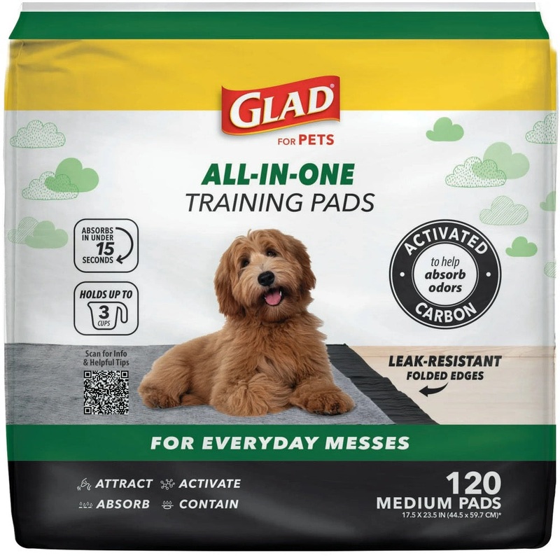GLAD for Pets Small/Medium Carbon Activated Training Pads – 17.5 x 23.5