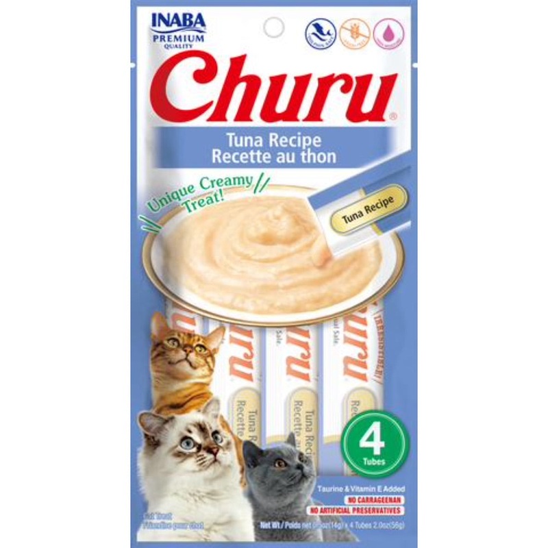 INABA Churu Pure Tuna – 4 0.5oz Tubes