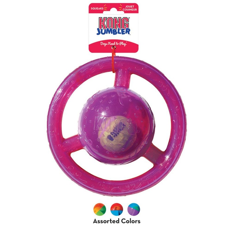 KONG Jumbler Disc Dog Enrichment Toy – Assorted Colours