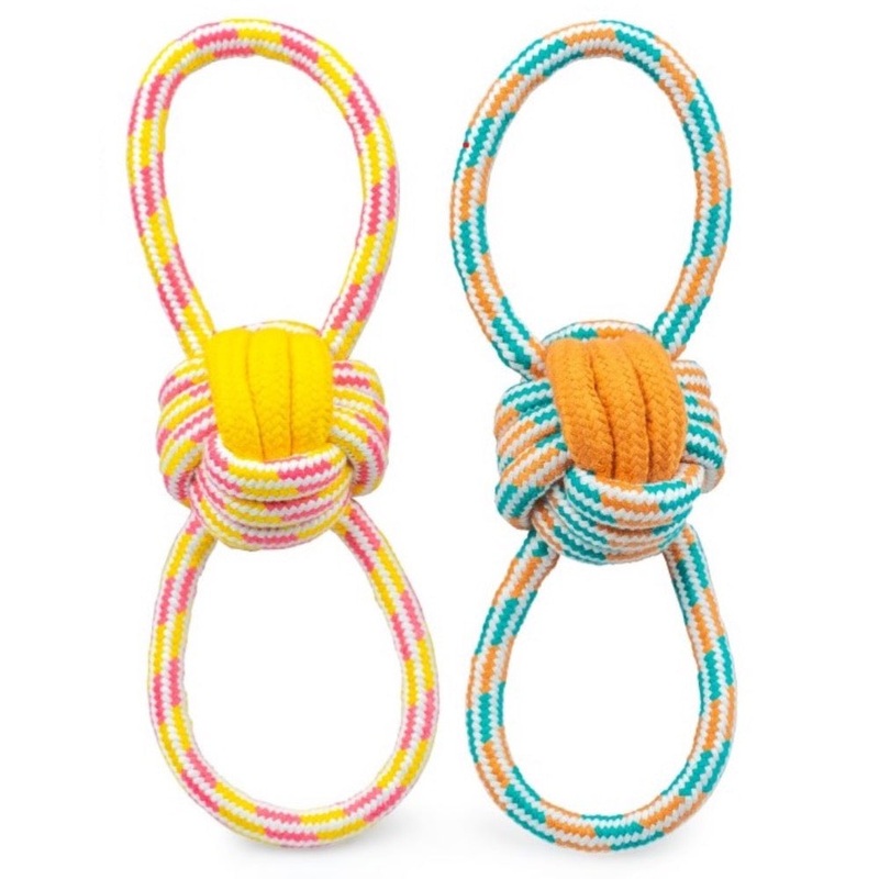 ThoozyPet Figure 8 Knot Ball Rope Dog Toy – 11.5