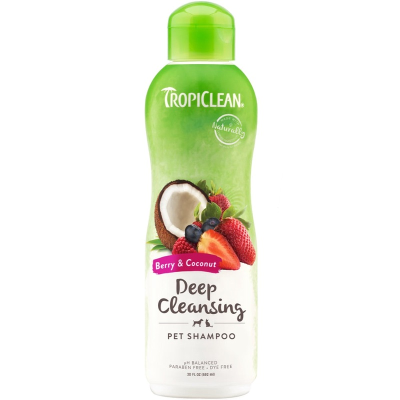TROPICLEAN BERRY & COCONUT DEEP CLEANSING PET SHAMPOO