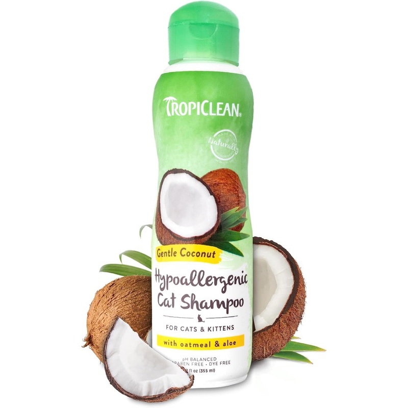 Tropiclean Gentle Coconut Hypoallergenic Cat & Kitten Shampoo 12oz
