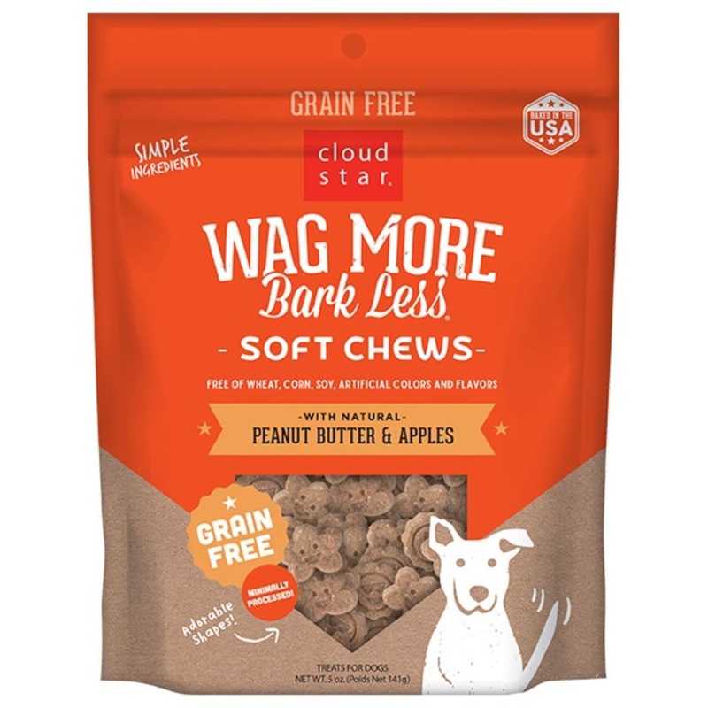 Cloud Star Wag More Bark Less Soft & Chewy Treats 5 oz – Peanut Butter & Apples
