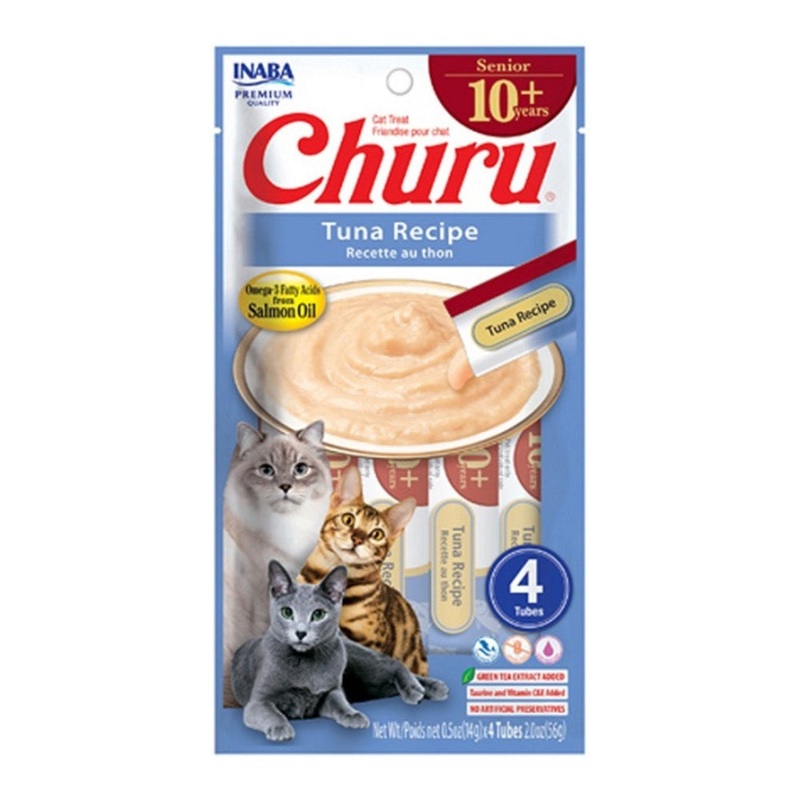Inaba Churu Cat 2oz. Senior 10+ Tuna Tubes – 4