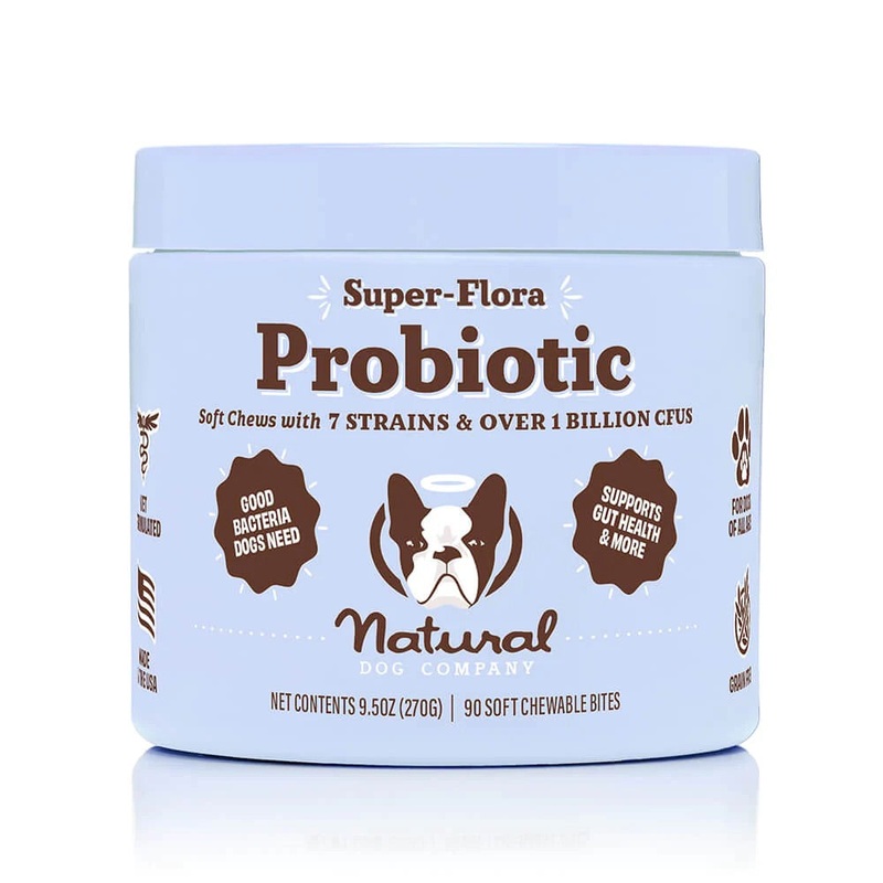 Natural Dog Company Super-Flora Probiotic Supplement (90 Chews)