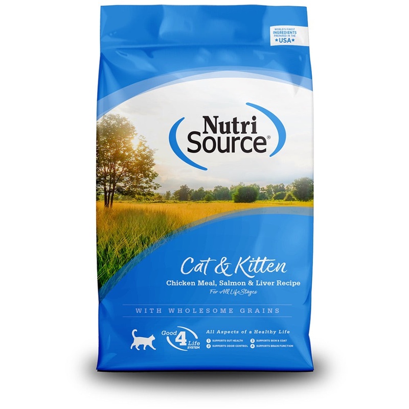 NutriSource Cat & Kitten Chicken Meal, Salmon & Liver Recipe – 4lbs.