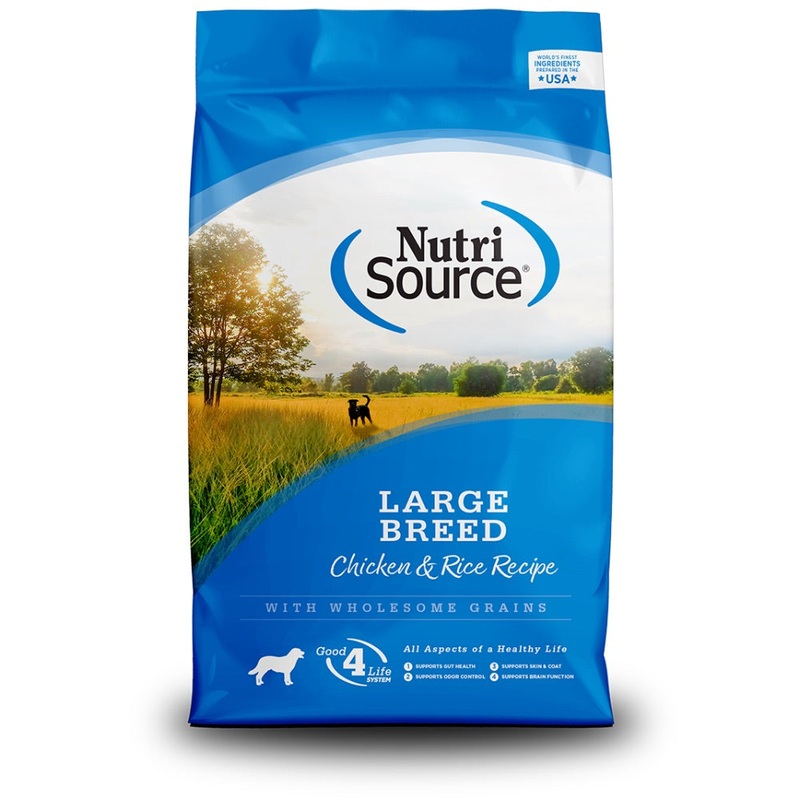 NutriSource Large Breed Chicken & Rice Recipe – 26lbs