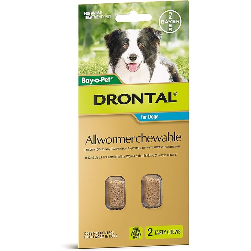 Drontal Blue Chew for Medium Dogs up to 10kgs
