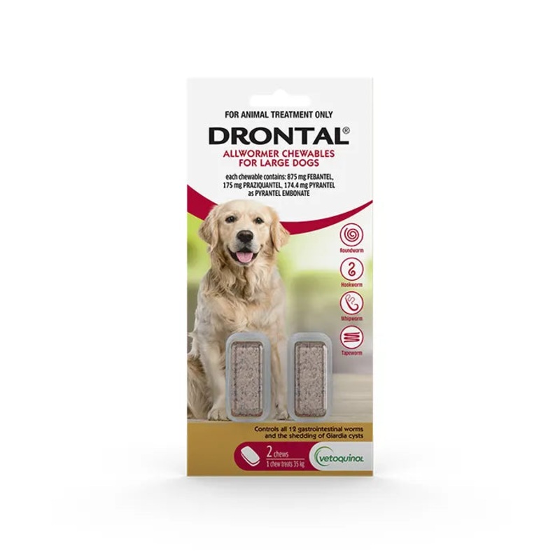 Drontal Red for Large Dogs up to 35kgs
