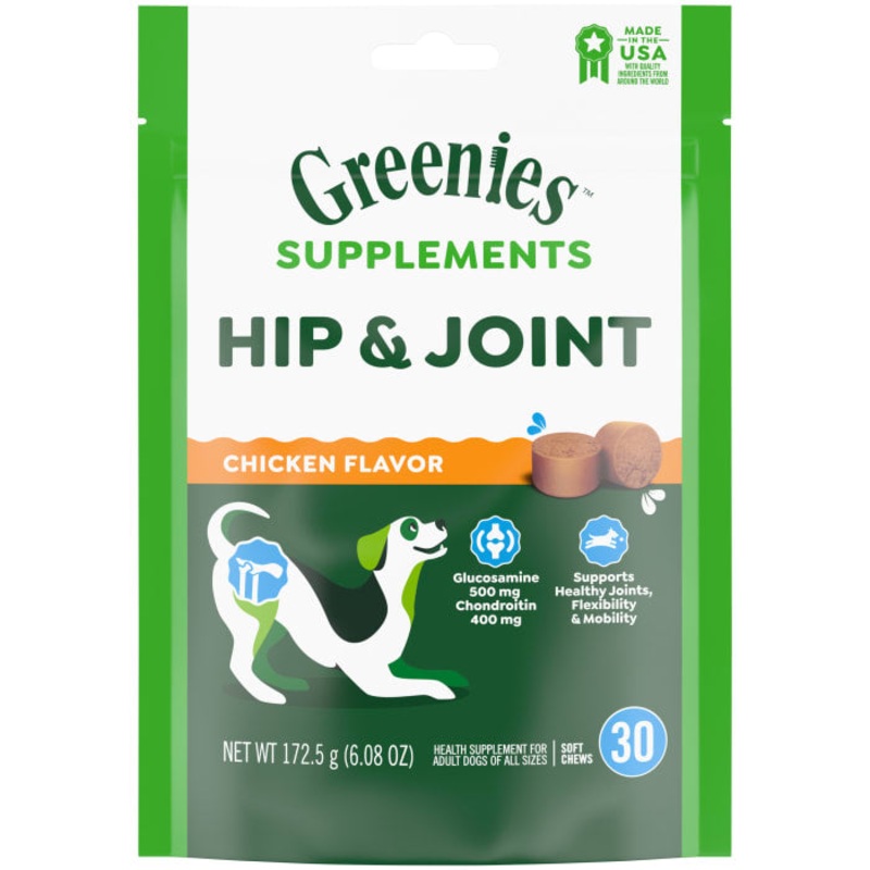 Hip and Joint Supplements for Dogs, Chicken Flavor, 6.08 oz., 30-Count Soft Chews