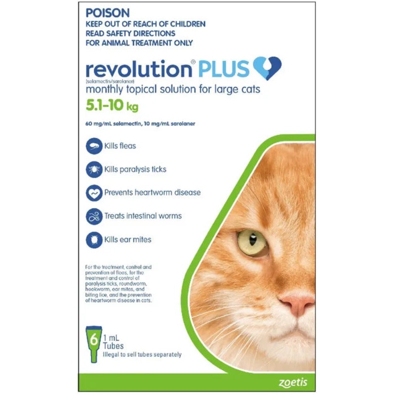 Revolution Plus Green For Cats 5.1-10kgs