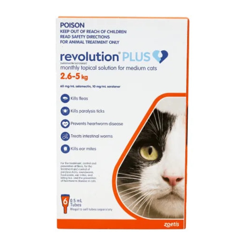 Revolution Plus Orange For Cats 2.6-5kgs