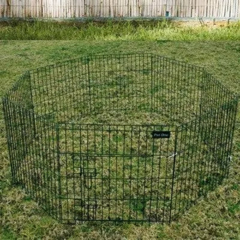 Bono Fido Puppy Pen|24  61L X 61H CM X 8 PANELS BLACK|30  61L X 76H CM X 8 PANELS BLACK|36 61L X 91H CM X 8 PANELS BLACK|42 61L X 107H CM X 8 PANELS BLACK