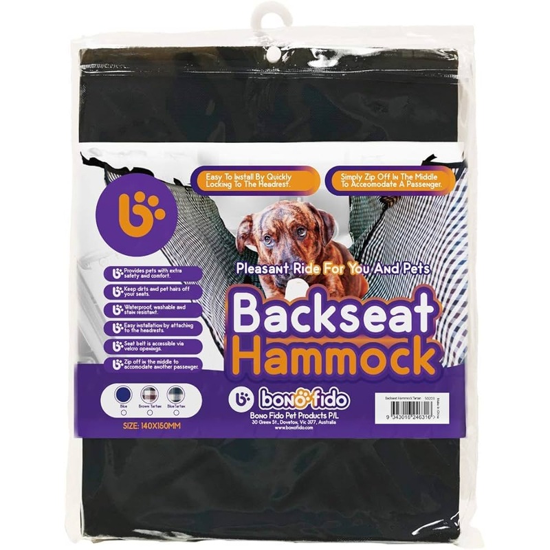 Bono Fido Back Seat Dog Hammock Navy