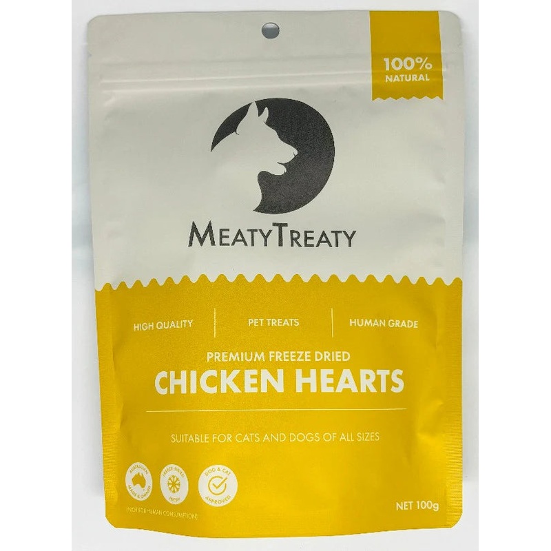 Meaty Treaty Chicken Hearts Treat 100g