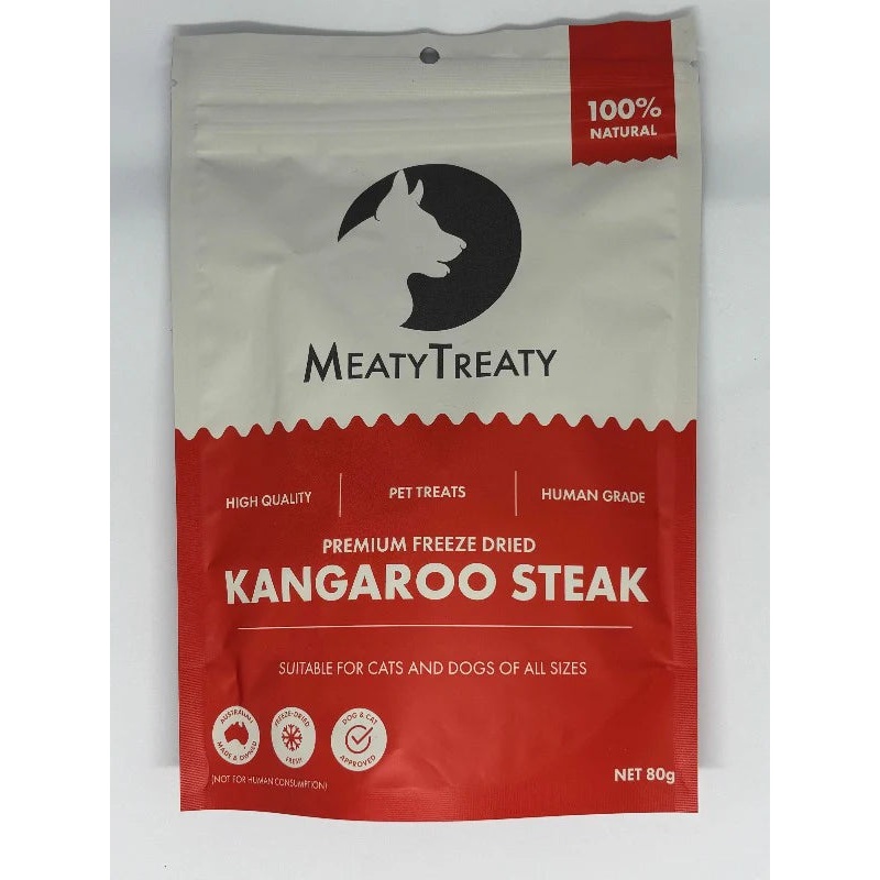 Meaty Treaty Kangaroo Steak Treats 80g