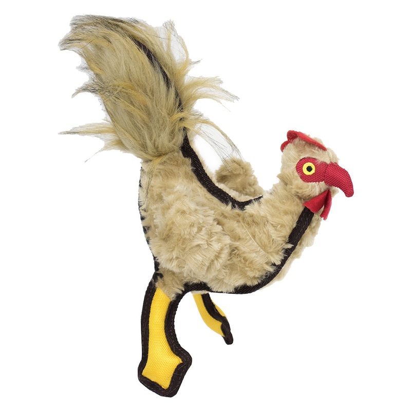 Ruff Play Brown Chicken Plush Dog Toy