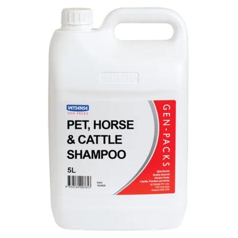 VETSENSE GEN-PACK PET HORSE AND CATTLE SHAMPOO 5L