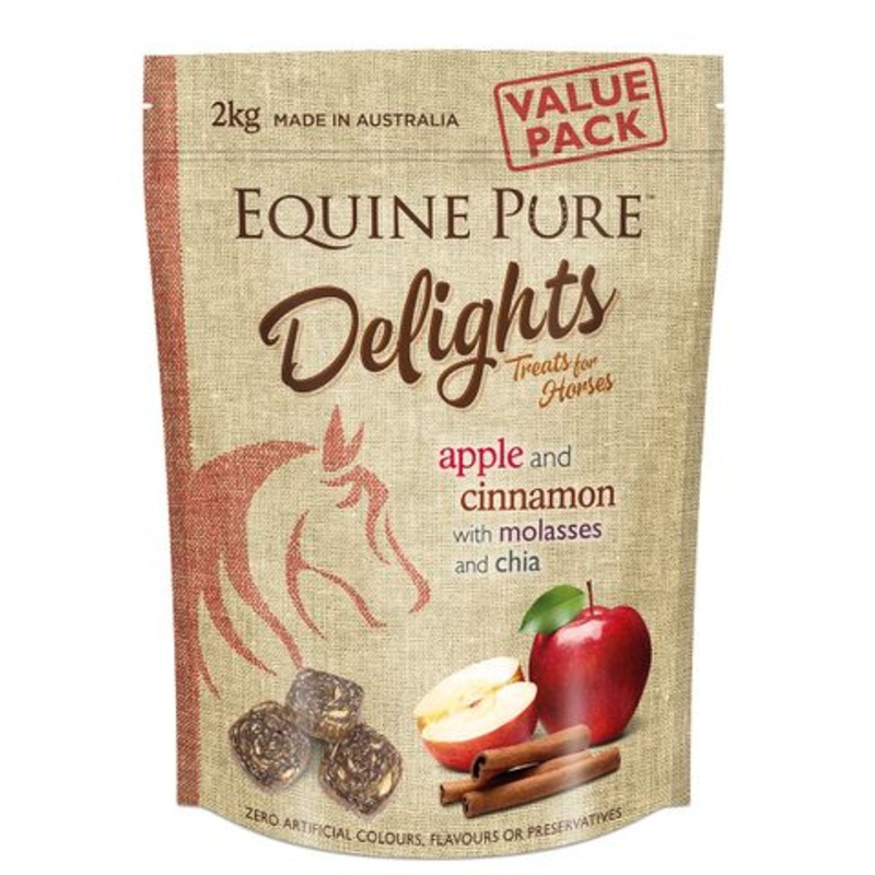 EQUINE PURE DELIGHTS APPLE CINNAMON MOLASSES CHIA 2KG