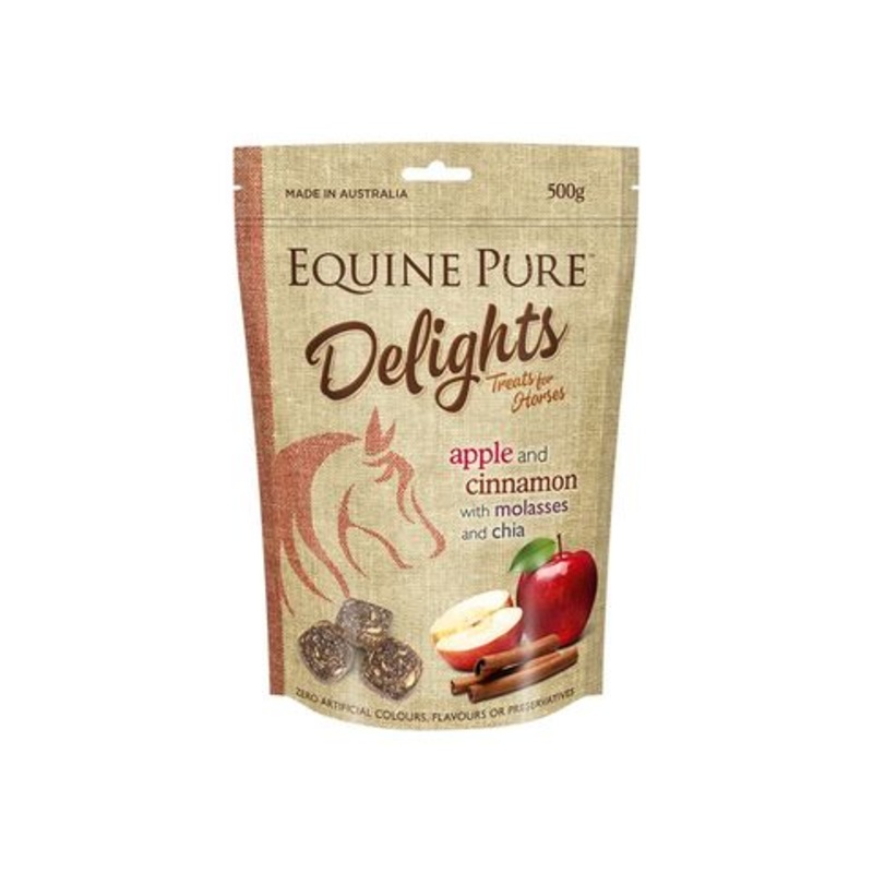 EQUINE PURE DELIGHTS APPLE CINNAMON MOLASSES CHIA 500G