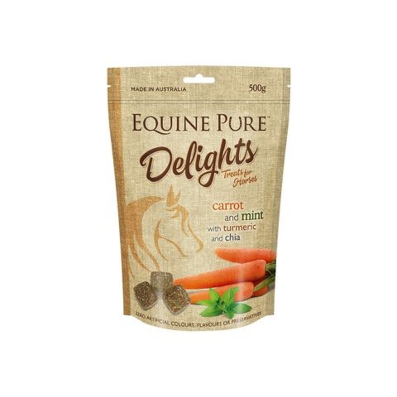 EQUINE PURE DELIGHTS CARROT MINT TURMERIC CHIA 500G