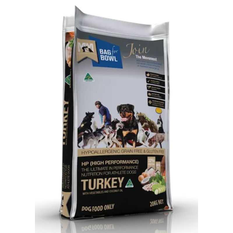 MEALS FOR MUTTS DOG HI PERFORMANCE TURKEY GLUTEN FREE GRAIN FREE 20KG