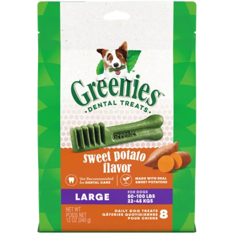 GREENIES Canine Sweet Potato Flavored Large Dental Treats 340g