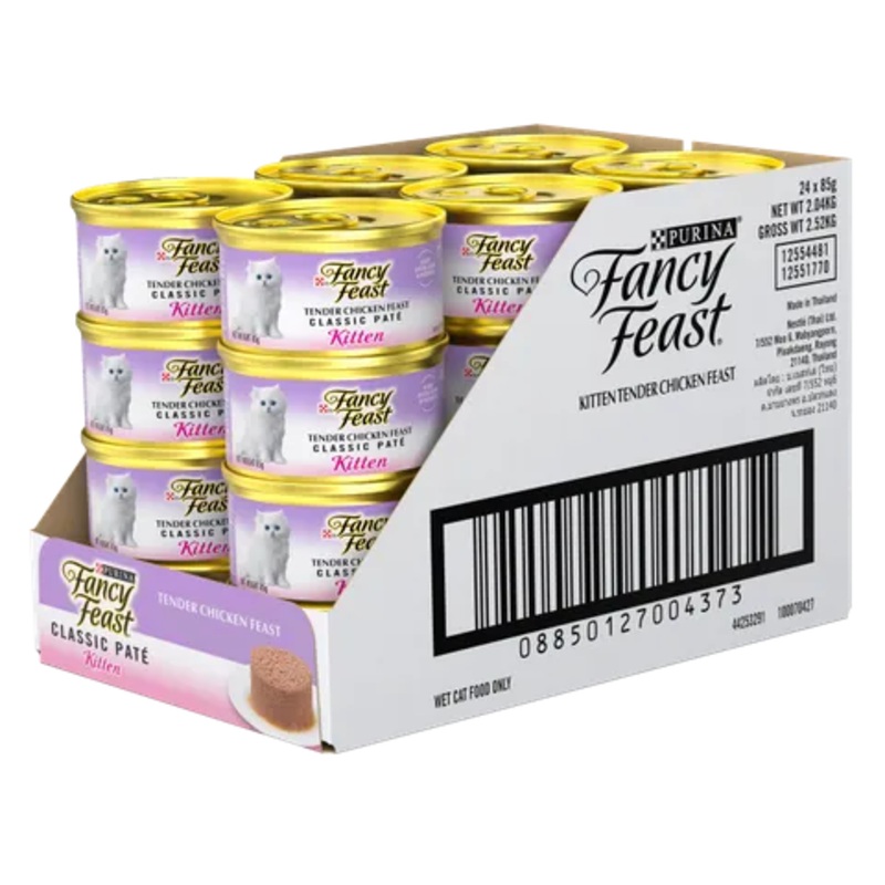Fancy Feast Classic Pate Kitten Tender Chicken Feast Gourmet 24X85G