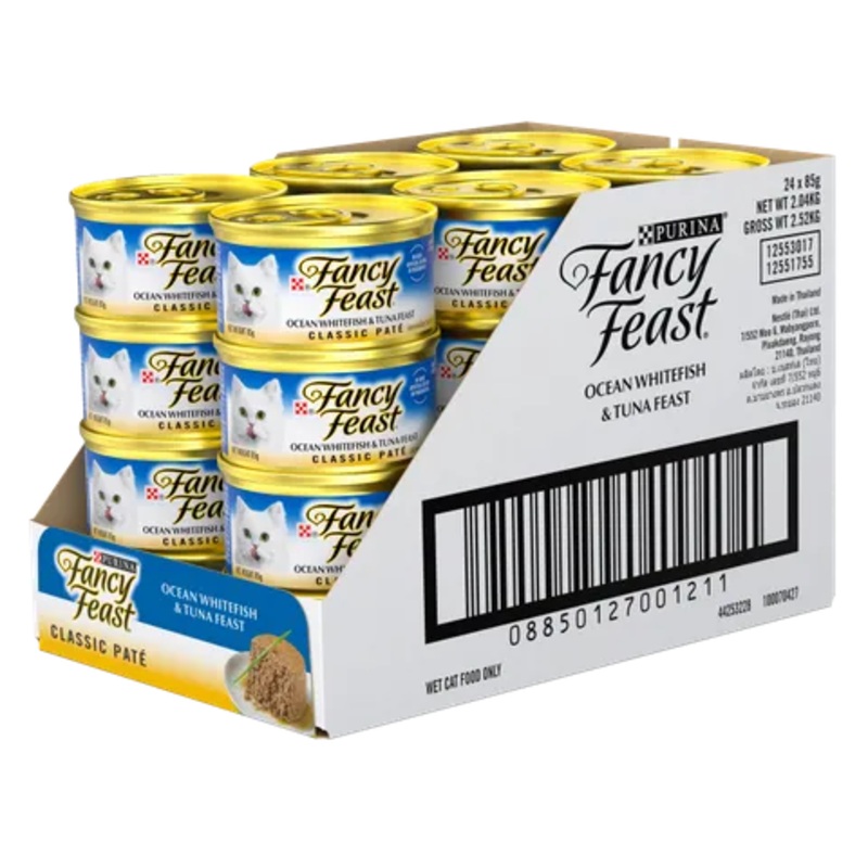 Fancy Feast Classic Pate Ocean Whitefish & Tuna Feast Gourmet 24X85G