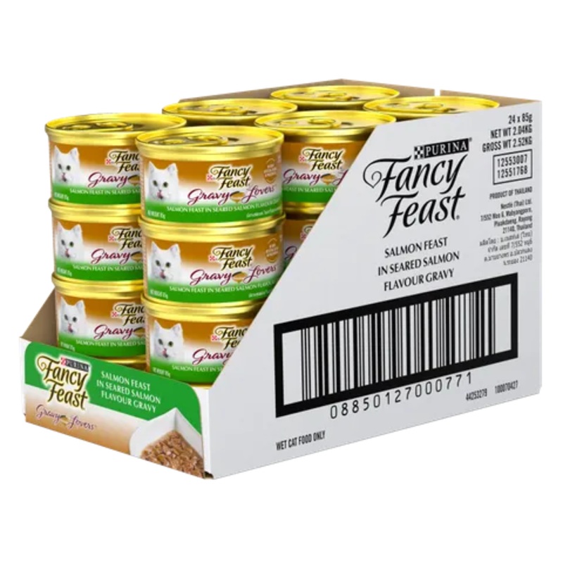 Fancy Feast Gravy Lovers Salmon Feast Seared Salmon Flavour Gravy Gourmet 24X85G