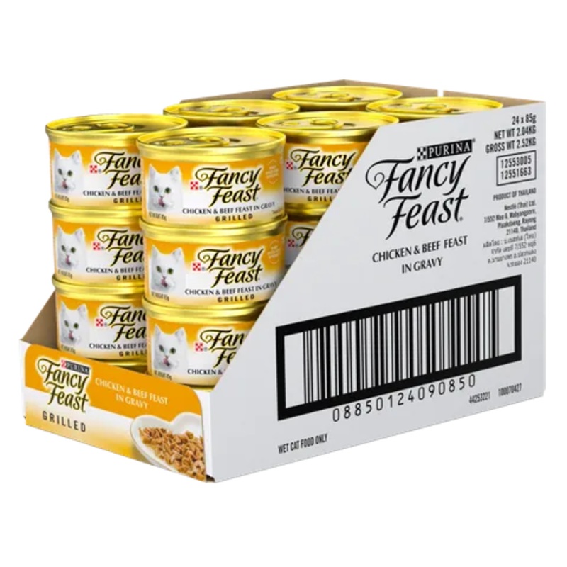 Fancy Feast Grilled Chicken & Beef Feast Gravy Gourmet 24X85G