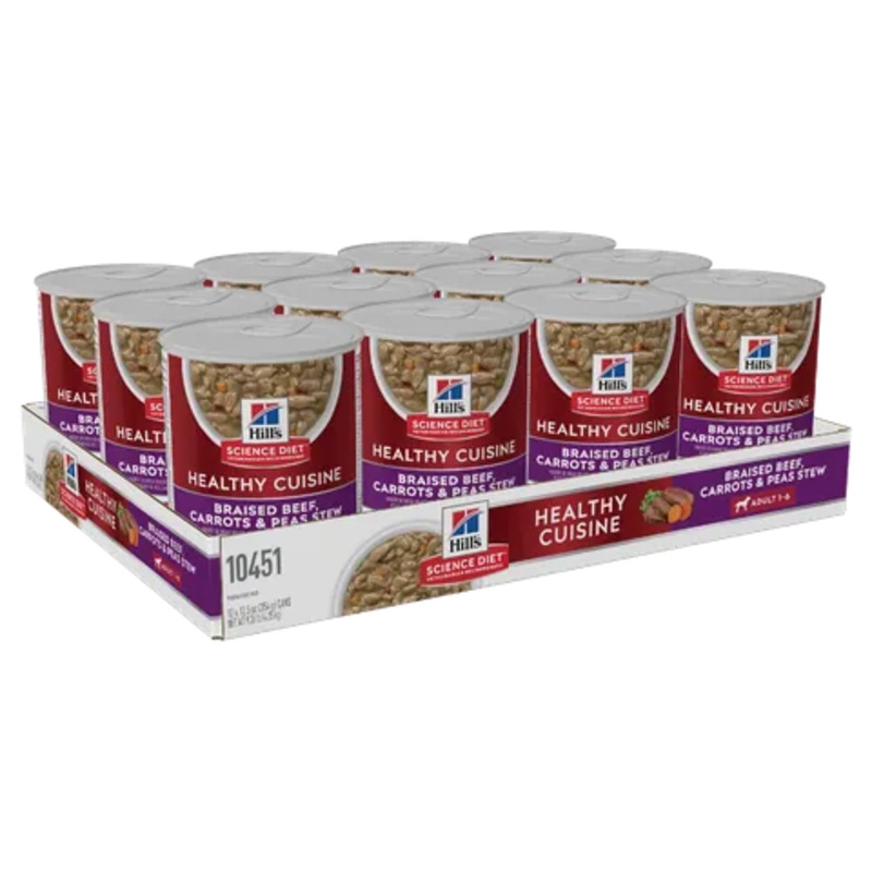 Hill’s Science Diet Canine Adult Healthy Cuisine Beef & Carrot Stew 12x354g