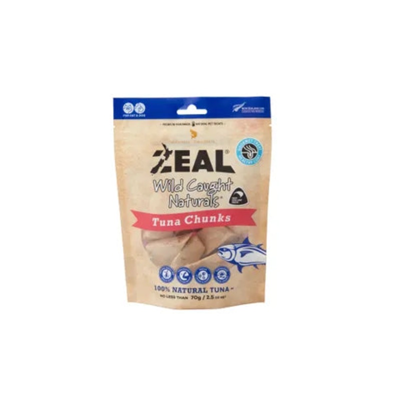 Zeal Freeze Dried Tuna Chunks for cats and dogs 70g