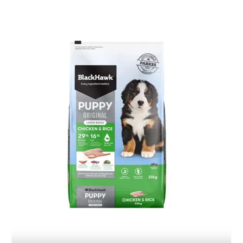 Black Hawk Chicken & Rice Large Breed Puppy Food 20kg