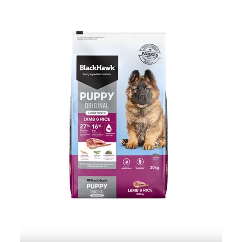 Black Hawk Lamb & Rice Large Breed Puppy Food 20kg