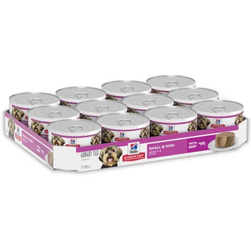 Hill’s Science Diet Adult Small & Mini with Beef Canned Dog Food 12x200g